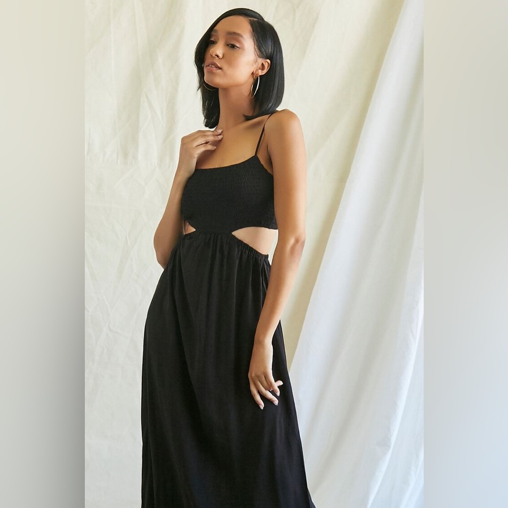 Black maxi cutout dress